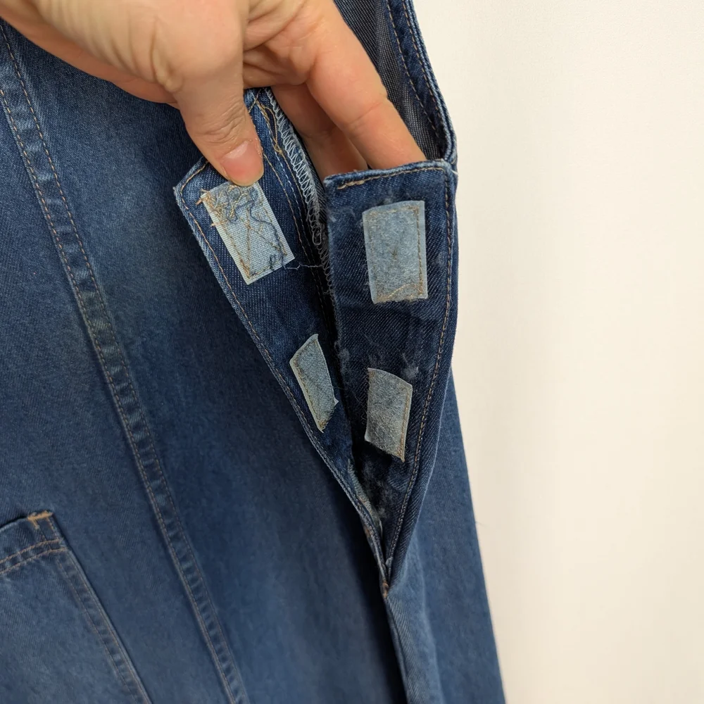 Denim Sleeveless A-Line Midi Dress - Picture 5 of 9